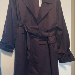 Plum Convertable Trench Coat